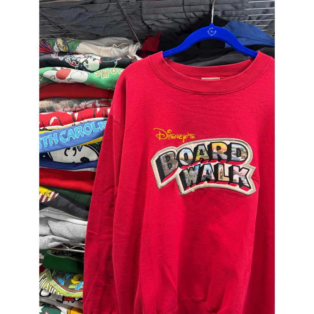 Vintage Disney BoardWalk Sweatshirt Red Mickey Inc Made in USA Small 6074